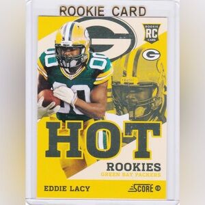 Eddie Lacy RC Score Hot Rookies PACKERS ROOKIE CARD Alabama Football ROLL TIDE!
